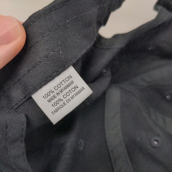 GSP Slideback Hat Black One Size Adjustable Embroidered American Flag 6 Panel - Picture 7 of 7